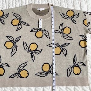 New Madewell Tangerine Sketch Jacquard 
